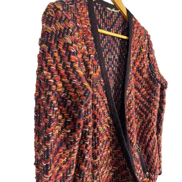 Anthropologie Moth Colorful Keavy Jacquard Cardigan Wool/Mohair Knit Size Small - Picture 7 of 10
